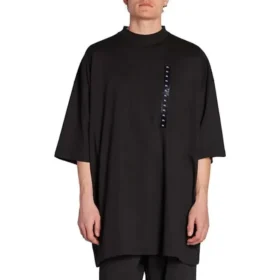 Camiseta oversize con pegatina de talla «Negro» 720209TNVE41000