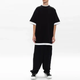 Camiseta oversize de capas «Black White» 644693TIVG61070