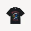Camiseta oversize de surfista vintage para hombre en negro
