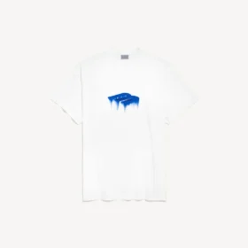 Camiseta oversize para hombre «Wet Brush» en blanco