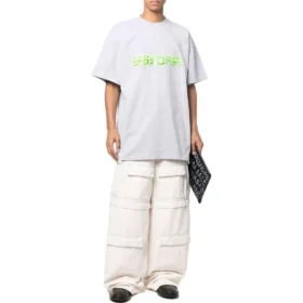 Camiseta oversize Slime «Gris Verde» 676589TLVF11203