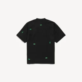Camiseta para hombre «520 stickers» de corte medio en negro/verde