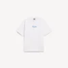 Camiseta para hombre de corte medio con diseño esquemático en blanco Camiseta para hombre de corte medio con diseño esquemático en blanco