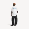 Camiseta para hombre de corte medio con diseño esquemático en blanco Camiseta para hombre de corte medio con diseño esquemático en blanco