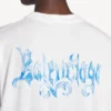 Camiseta para hombre de corte medio con diseño esquemático en blanco Camiseta para hombre de corte medio con diseño esquemático en blanco