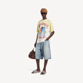 Camiseta para hombre de corte medio con estampado «extreme tie dye» en blanco