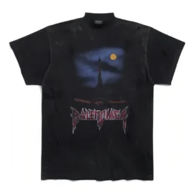 Camiseta Paris Moon Oversized «Black Faded» 739028TOVE41055