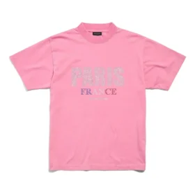 Camiseta Paris Strass, corte ajustado, «Pink Faded» 809122TRVL59568