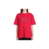 Camiseta regular con estampado «Paris Love», de manga corta, color rojo 594599TGV435640