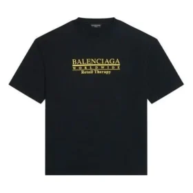 Camiseta Retail Therapy, corte mediano, «Negro Amarillo» 612966TLVB11361