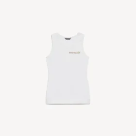Camiseta sin mangas para mujer en blanco
