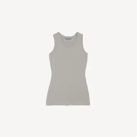 Camiseta sin mangas para mujer en gris