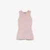 Camiseta sin mangas para mujer en rosa empolvado Camiseta sin mangas para mujer en rosa empolvado