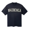 Camiseta Tape Type, corte mediano «Black Faded» 739784TOVA91055