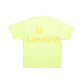 Camiseta Tape Type, corte mediano «Fluo Yellow» 739784TOVA97204