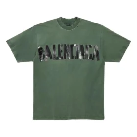 Camiseta Tape Type, corte mediano «Verde oscuro» 739784TQVQ83004