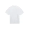 Camiseta unisex blanca de manga corta, corte amplio, tejido liso retro, colección SS21 657059TKV949000