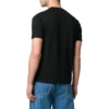 Camiseta unisex básica de manga corta con cuello redondo y logo pequeño, color negro 556151TYK281000