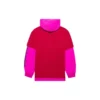 Camiseta unisex con capucha y detalles de costura, manga larga, colección primavera-verano 2021, rosa y rojo, 657037TKV826295