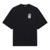 Camiseta unisex de cuello redondo con estampado FW21, color negro 661715TKVE51070