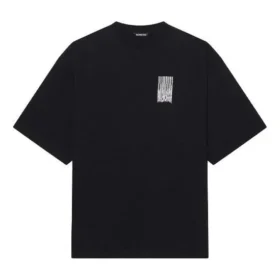 Camiseta unisex de cuello redondo con estampado FW21, color negro 661715TKVE51070 Camiseta unisex de cuello redondo con estampado FW21, color negro 661715TKVE51070