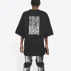 Camiseta unisex de cuello redondo con estampado FW21, color negro 661715TKVE51070