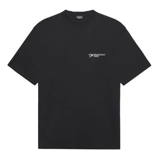 Camiseta unisex de manga corta con cuello redondo para impresión corporativa, colección SS21, color negro 612966TKV861070