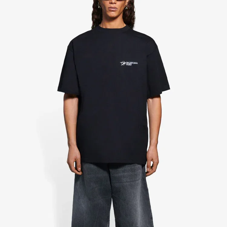 Camiseta unisex de manga corta con cuello redondo para impresión corporativa, colección SS21, color negro 612966TKV861070