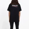 Camiseta unisex de manga corta con logo, corte holgado, color negro 556150TAV441000