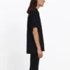 Camiseta unisex de manga corta con logo, corte holgado, color negro 556150TAV441000