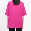 Camiseta unisex de manga corta con logo retro, rosa 556104TBV435630