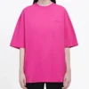 Camiseta unisex de manga corta con logo retro, rosa 556104TBV435630