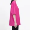 Camiseta unisex de manga corta con logo retro, rosa 556104TBV435630