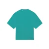 Camiseta unisex de manga corta con logotipo en mosaico, letras BB, agujeros sueltos y efecto desgastado, azul 651795TKVF53660
