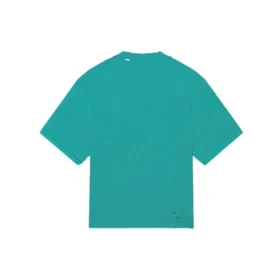 Camiseta unisex de manga corta con logotipo en mosaico, letras BB, agujeros sueltos y efecto desgastado, azul 651795TKVF53660 Camiseta unisex de manga corta con logotipo en mosaico, letras BB, agujeros sueltos y efecto desgastado, azul 651795TKVF53660