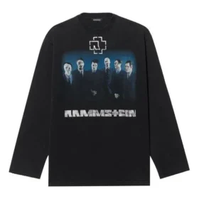 Camiseta unisex de manga larga con estampado de la banda alemana Rammstein, estilo crossover, color negro 651796TLV511000
