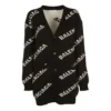 Cardigan con logo extragrande «Negro» 555275T14711070