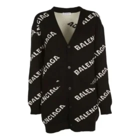 Cardigan con logo extragrande «Negro» 555275T14711070