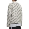Cardigan con logo por toda la prenda «Blanco tiza y negro» 736248T32339054