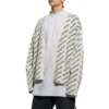 Cardigan con logo por toda la prenda «Blanco tiza y negro» 736248T32339054
