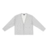 Cardigan con logotipo integral «Gris claro y blanco» 699822T32331461