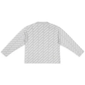 Cardigan con logotipo integral «Gris claro y blanco» 699822T32331461 Cardigan con logotipo integral «Gris claro y blanco» 699822T32331461