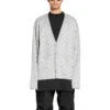 Cardigan con logotipo integral «Gris claro y blanco» 699822T32331461