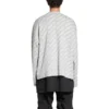 Cardigan con logotipo integral «Gris claro y blanco» 699822T32331461