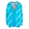 Cardigan con logotipo y monograma, corte holgado «Azul» 625330T31784661
