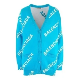 Cardigan con logotipo y monograma, corte holgado «Azul» 625330T31784661