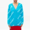 Cardigan con logotipo y monograma, corte holgado «Azul» 625330T31784661