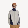 Cardigan de punto con cremallera para hombre de Bodies en gris/azul marino Cardigan de punto con cremallera para hombre de Bodies en gris/azul marino