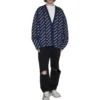 Cardigan de punto con logo integral «Blue White» 736248T32338502
