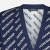 Cardigan de punto con logo integral «Blue White» 736248T32338502